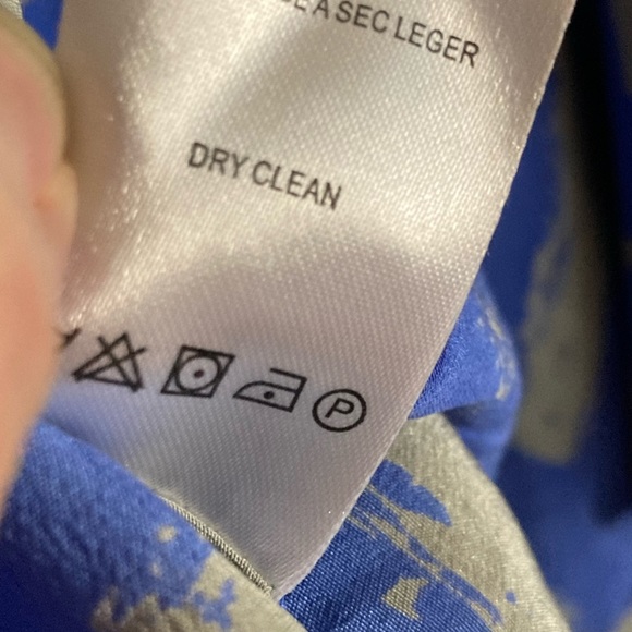 April May Silk Blue & Gray scoop neck & back Peplum tank top XS - Picture 8 of 11